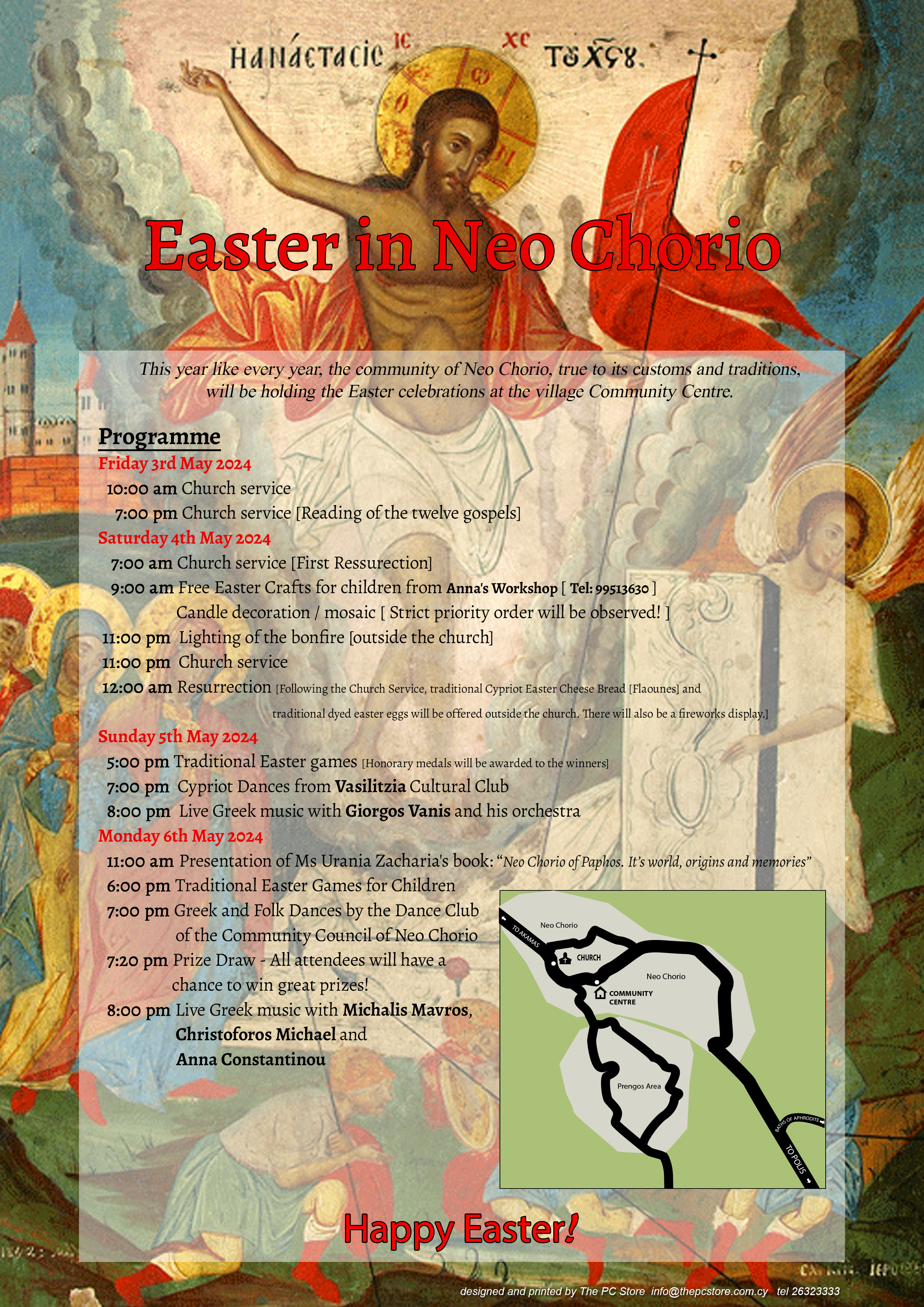 Neo Chorio program Easter 2024